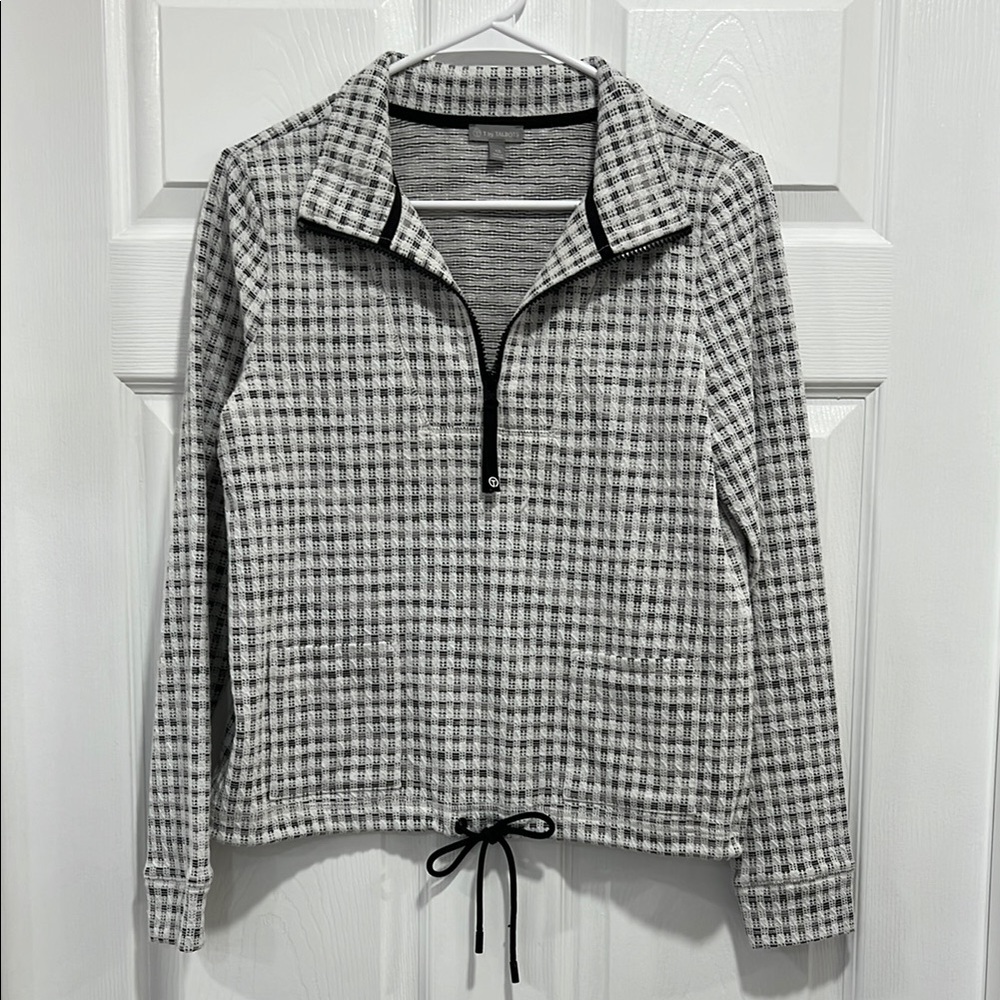 T by Talbots Quarter Zip Pullover Top